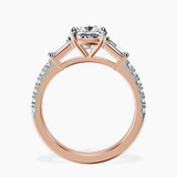10kt Rose Gold Opalina Charm Side Stone Lab Diamond Ring side right image one