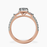 14kt Rose Gold Opalina Charm Side Stone Lab Diamond Ring side right image one