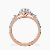 18kt Rose Gold Opalina Charm Side Stone Lab Diamond Ring side right image one