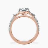 14kt Rose Gold Opalina Charm Side Stone Lab Diamond Ring side right image one