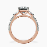 10kt Rose Gold Opalina Charm Side Stone Lab Diamond Ring side right image one