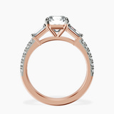 14kt Rose Gold Opalina Charm Side Stone Lab Diamond Ring side right image one