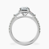10kt White Gold Opalina Charm Side Stone Lab Diamond Ring side right image one