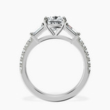 14kt White Gold Opalina Charm Side Stone Lab Diamond Ring side right image one