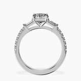 10kt White Gold Opalina Charm Side Stone Lab Diamond Ring side right image one