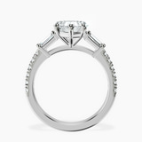 18kt White Gold Opalina Charm Side Stone Lab Diamond Ring side right image one