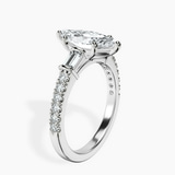 Platinum Opalina Charm Side Stone Lab Diamond Ring standing product image one