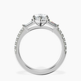 Platinum Opalina Charm Side Stone Lab Diamond Ring side right image one