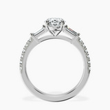 Platinum Opalina Charm Side Stone Lab Diamond Ring side right image one