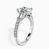 Platinum Opalina Charm Side Stone Lab Diamond Ring standing product image one