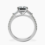 Platinum Opalina Charm Side Stone Lab Diamond Ring side right image one