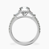 Platinum Opalina Charm Side Stone Lab Diamond Ring side right image one