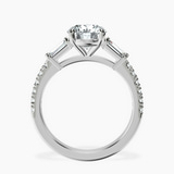 Platinum Opalina Charm Side Stone Lab Diamond Ring side right image one