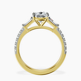 10kt Yellow Gold Opalina Charm Side Stone Lab Diamond Ring side right image one