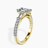 10kt Yellow Gold Opalina Charm Side Stone Lab Diamond Ring standing product image one