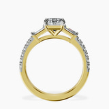 10kt Yellow Gold Opalina Charm Side Stone Lab Diamond Ring side right image one