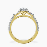 10kt Yellow Gold Opalina Charm Side Stone Lab Diamond Ring side right image one