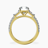 14kt Yellow Gold Opalina Charm Side Stone Lab Diamond Ring side right image one