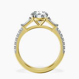 10kt Yellow Gold Opalina Charm Side Stone Lab Diamond Ring side right image one