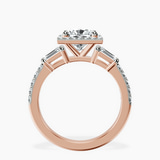 9ct Rose Gold Liora Cascade Halo Lab Diamond Ring side right image one