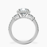 Platinum Liora Cascade Halo Lab Diamond Ring side right image one