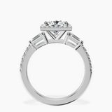 14ct White Gold Liora Cascade Halo Lab Diamond Ring side right image one