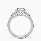 14ct White Gold Liora Cascade Halo Lab Diamond Ring side right image one