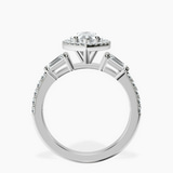 14kt White Gold Liora Cascade Halo Lab Diamond Ring side right image one