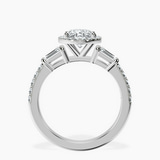 Platinum Liora Cascade Halo Lab Diamond Ring side right image one