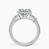 9ct White Gold Liora Cascade Halo Lab Diamond Ring side right image one