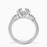 14kt White Gold Liora Cascade Halo Lab Diamond Ring side right image one