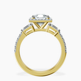 10kt Yellow Gold Liora Cascade Halo Lab Diamond Ring side right image one