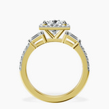 10kt Yellow Gold Liora Cascade Halo Lab Diamond Ring side right image one