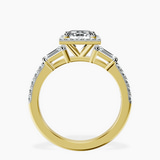 10ct Yellow Gold Liora Cascade Halo Lab Diamond Ring side right image one