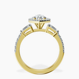 18kt Yellow Gold Liora Cascade Halo Lab Diamond Ring side right image one