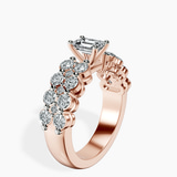 10kt Rose Gold Twilight Side Round Lab Diamond Ring standing product image one