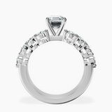 Platinum Twilight Side Round Lab Diamond Ring side right image one