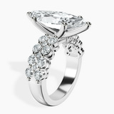 Platinum Twilight Side Round Lab Diamond Ring standing product image one
