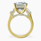 10kt Yellow Gold Astrid Three Stone Trapezoid Lab Diamond Ring side right image one