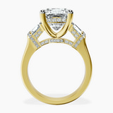 18kt Yellow Gold Astrid Three Stone Trapezoid Lab Diamond Ring side right image one