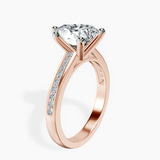 10kt Rose Gold Lucent Side Channel Set Lab Diamond Ring standing product image one