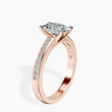 10kt Rose Gold Lucent Side Channel Set Lab Diamond Ring standing product image one