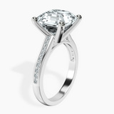 18kt White Gold Lucent Side Channel Set Lab Diamond Ring standing product image one