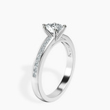 10kt White Gold Lucent Side Channel Set Lab Diamond Ring standing product image one