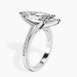 14kt White Gold Lucent Side Channel Set Lab Diamond Ring standing product image one
