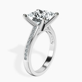 Platinum Lucent Side Channel Set Lab Diamond Ring standing product image one