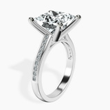 10kt White Gold Lucent Side Channel Set Lab Diamond Ring standing product image one