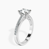 14kt White Gold Lucent Side Channel Set Lab Diamond Ring standing product image one