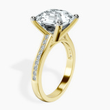 10kt Yellow Gold Lucent Side Channel Set Lab Diamond Ring standing product image one