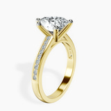 14kt Yellow Gold Lucent Side Channel Set Lab Diamond Ring standing product image one